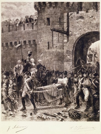 La muerte de Bonchamps en 1793 de Jean Jacques Scherrer